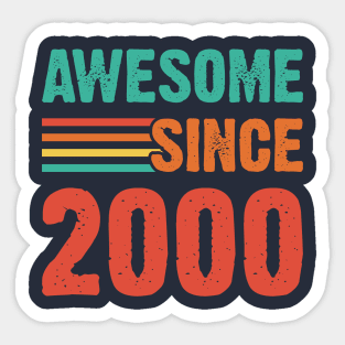 Vintage Awesome Since 2000 Sticker